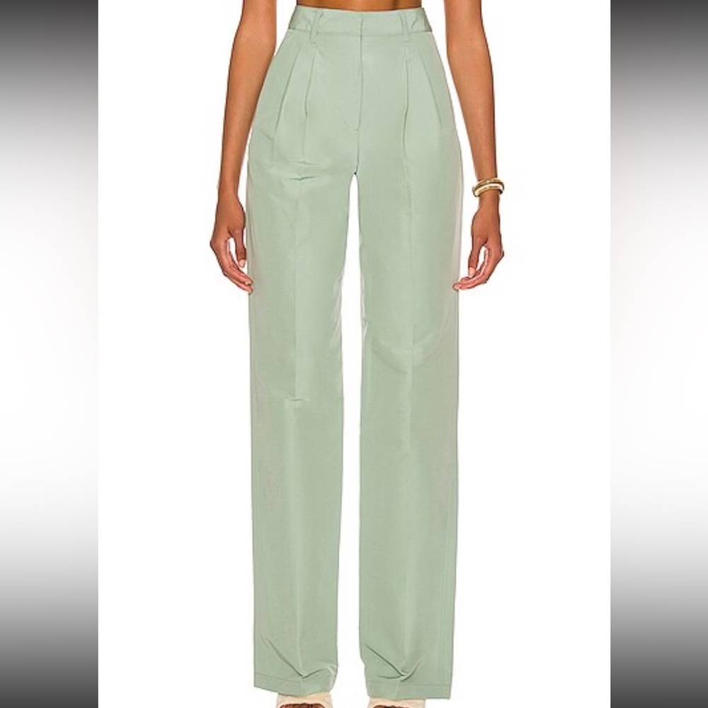Aknvas O’Connor Light Green Wide-Leg Pants 6